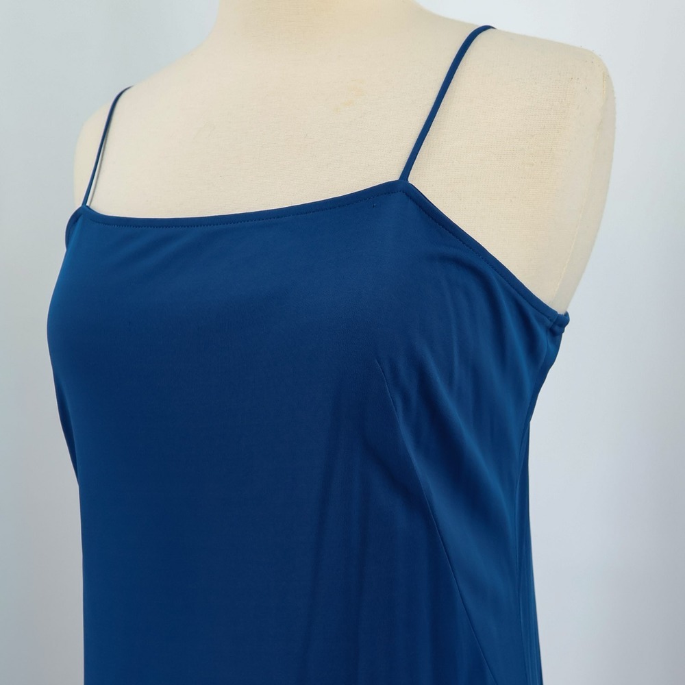 Akris Punto Dress Women 6 Blue Spaghetti Strap 100% Viscose Switzerland Designer - Picture 3 of 13